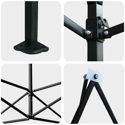 Оранжерия с покрив Зелен 290 x 430 x 315 см Стомана