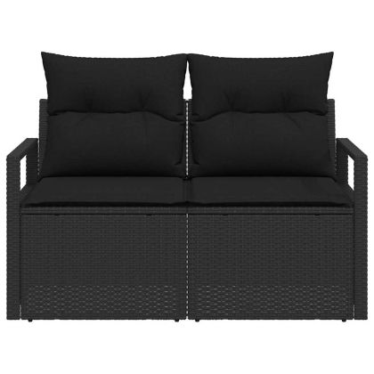 Градински диван с възглавница 120 x 62 x 69 см полиратан