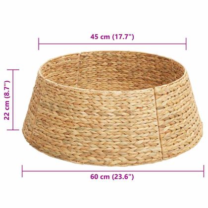 Коло за коледно дърво Кафяво 60 x 60 x 22 см Воден хиацинт