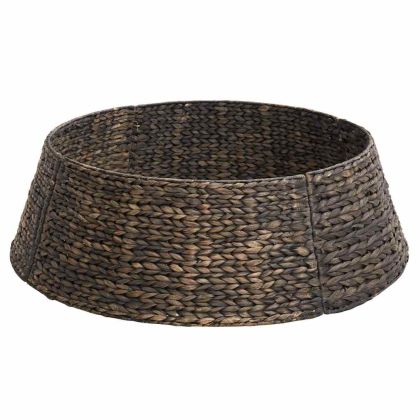 Коло за коледно дърво Черно 90 x 90 x 28 cm Воден хиацинт