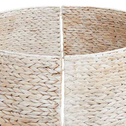 Коло за коледно дърво Бяло 105 x 105 x 28 см Воден хиацинт