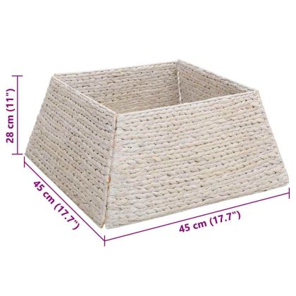 Коло за коледно дърво Бяло 60 x 60 x 28 см Воден хиацинт