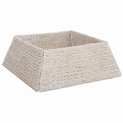 Коло за коледно дърво Бяло 70 x 70 x 28 см Воден хиацинт