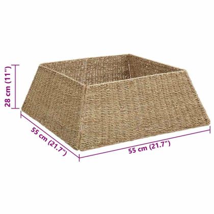 Коло за коледно дърво Кафяво 70 x 70 x 28 см Морска трева