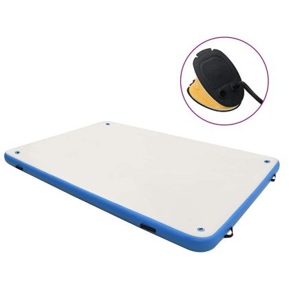 Надуваема плаваща платформа, синьо и бяло, 300x150x15 см