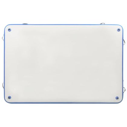 Надуваема плаваща платформа, синьо и бяло, 300x150x15 см