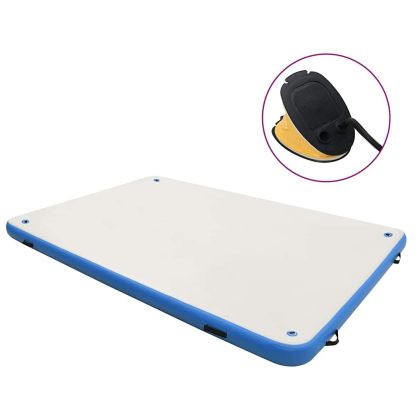 Надуваема плаваща платформа, синьо и бяло, 300x200x15 см