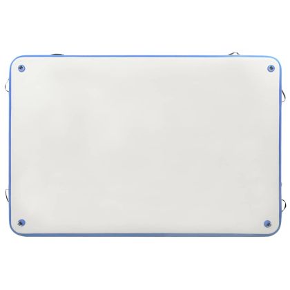 Надуваема плаваща платформа, синьо и бяло, 300x200x15 см