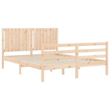 Рамка за легло с табла, 160х200 см, масивно дърво