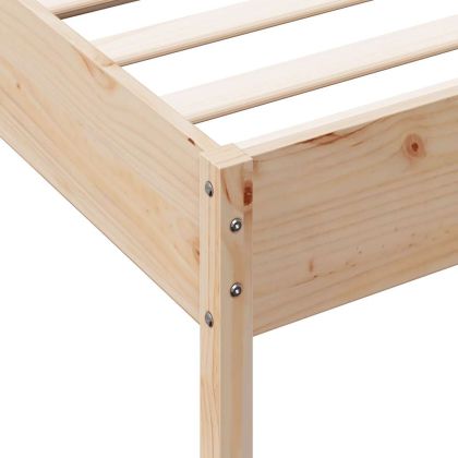 Легло с рафтове за книги, без матрак, 100x200 см, бор масив