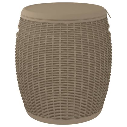 Градинска кутия за съхранение 4 в 1, светлокафява, полипропилен