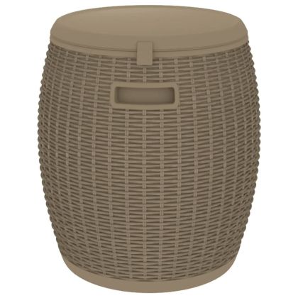 Градинска кутия за съхранение 4 в 1, светлокафява, полипропилен