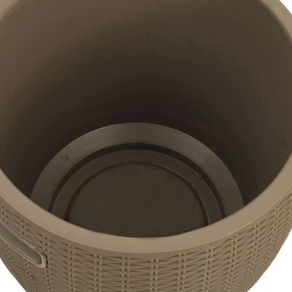 Градинска кутия за съхранение 4 в 1, светлокафява, полипропилен