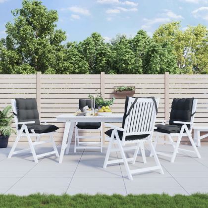 Възглавници за стол ниска облегалка 4 бр антрацит Оксфорд плат