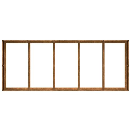 Кашпа, ръждива, 200x80x40 см, патинираща стомана