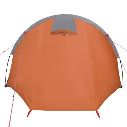 Къмпинг палатка тунелна за 4 човека оранжево водоустойчива