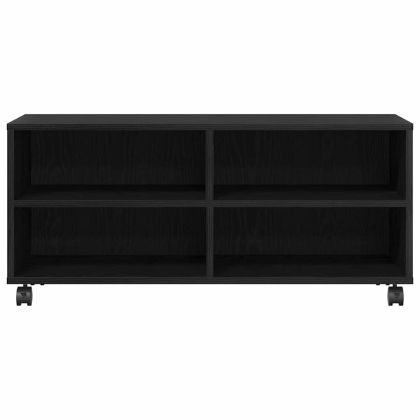 ТВ шкаф Черно 90 x 35 x 40.5 см Инженерно дърво