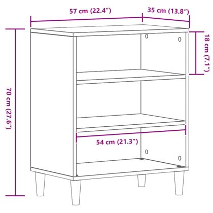 Служебен шкаф Черния дъб 57 x 35 x 70 см Инженерно дърво