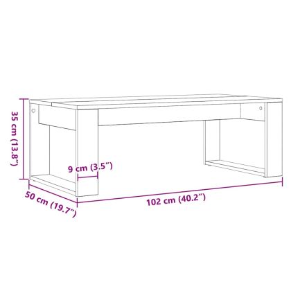 Масичка за Кафе Черен дъб 102 x 50 x 35 см Инженерно дърво