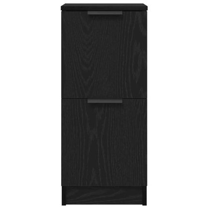 Служебен шкаф 2 pcs Черен дъб 30 x 30 x 70 см Инженерно дърво