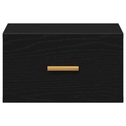 Стенен шкаф за нощно шкафче 2 pcs Черен дъб 35 x 35 x 20 см