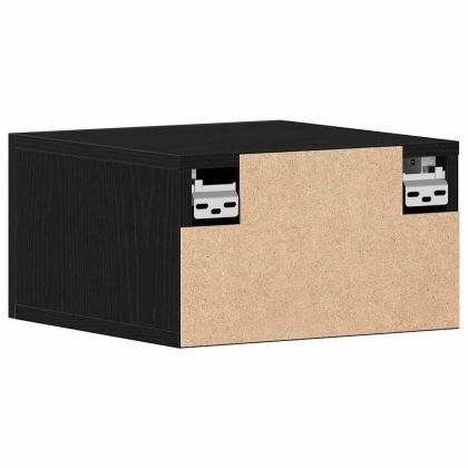 Стенен шкаф за нощно шкафче 2 pcs Черен дъб 35 x 35 x 20 см