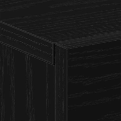 Стенен шкаф за нощно шкафче 2 pcs Черен дъб 35 x 35 x 20 см