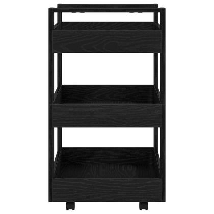 Кухненска количка Черния дъб 60 x 45 x 80 см Инженерно дърво