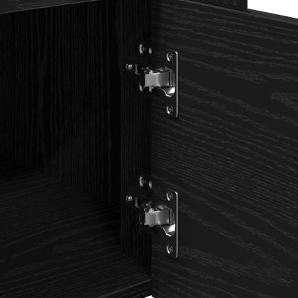 Кухненска количка Черен дъб 60 x 45 x 80 см Инженерно дърво