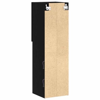 ТВ шкаф 2 pcs Черно 30,5 x 30 x 102 см Инженерно дърво