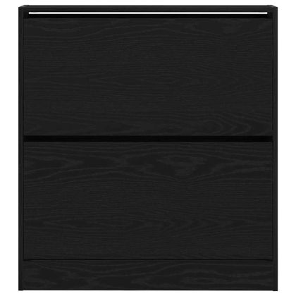 Шкаф за обувки Черния дъб 80 x 21 x 87,5 cm Инженерно дърво