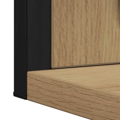 Огледало дъб артизан 50 x 12 x 60 см Стъкло и инжектирано дърво