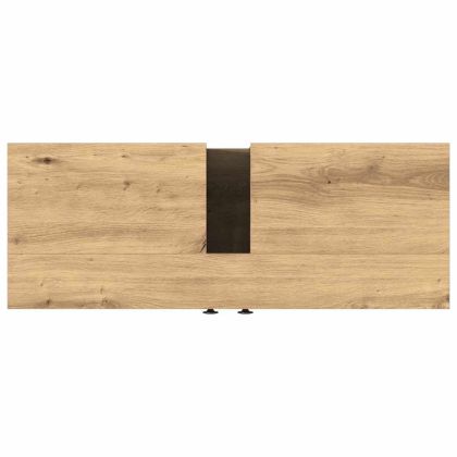 Шкаф за мивка в баня със съхранение дъб артизан 80 x 30 x 60 cm