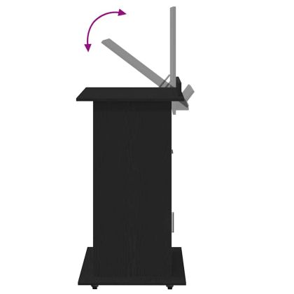 Подиум с чекмедже Черен дъб 55 x 55 x 107 cm Инженерно дърво