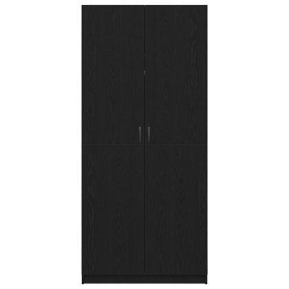 Гардероб с врата Черния дъб 90 x 52 x 200 см Инженерно дърво