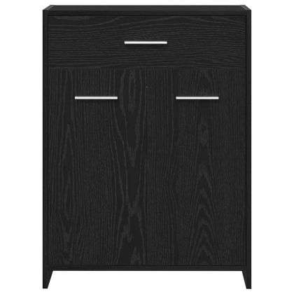 Шкаф за баня с врата Черния дъб 60 x 33 x 80 см Инженерно дърво