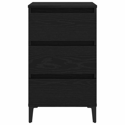 Нощен шкаф с чекмедже Черен дъб 40 x 35 x 69 см Инженерно дърво