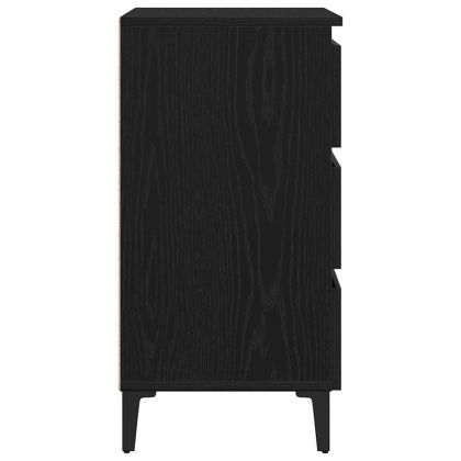 Нощен шкаф с чекмедже Черен дъб 40 x 35 x 69 см Инженерно дърво