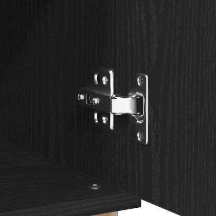 Служебен шкаф Черно 60 x 35 x 70 cm Инженерно дърво