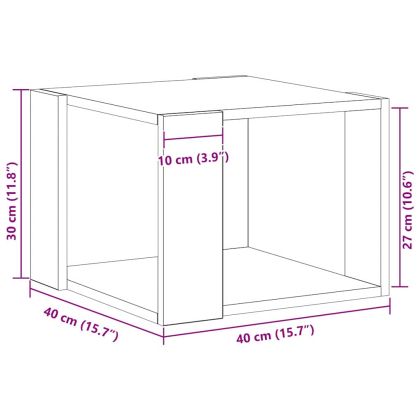 Масичка за кафе Черния дъб 40 x 40 x 30 cm Инженерно дърво