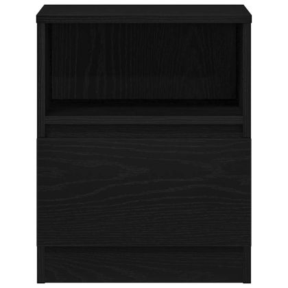 Нощен шкаф с чекмедже Черен дъб 40 x 40 x 50 cm Инженерно дърво
