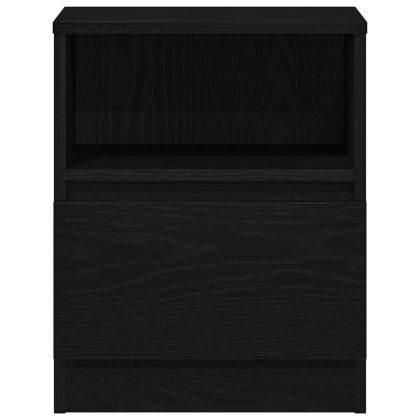 Нощен шкаф 2 pcs Черен дъб 40 x 40 x 50 cm Инженерно дърво