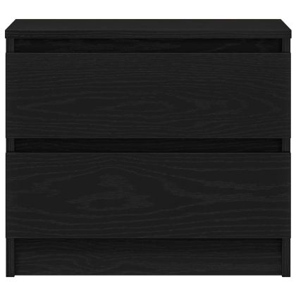 Нощен шкаф 2 pcs Черен дъб 50 x 40 x 43.5 см Инженерно дърво