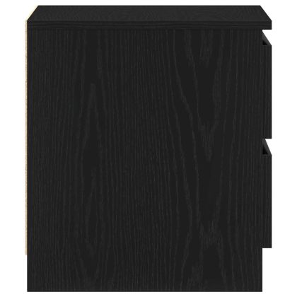 Нощен шкаф 2 pcs Черен дъб 50 x 40 x 43.5 см Инженерно дърво