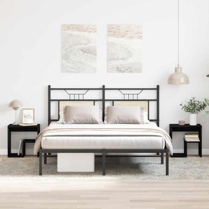 Нощен шкаф 2 pcs Черен дъб 40 x 30 x 40 см Инженерно дърво