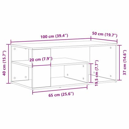 Масичка за кафе Черния дъб 100 x 50 x 40 cm Инженерно дърво