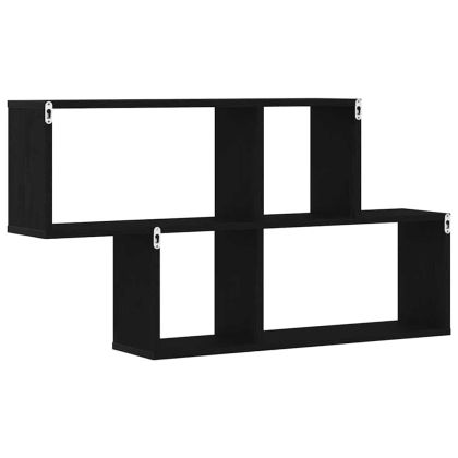 Стенен рафт с рафт Черния дъб 76 x 15 x 53 см Инженерно дърво