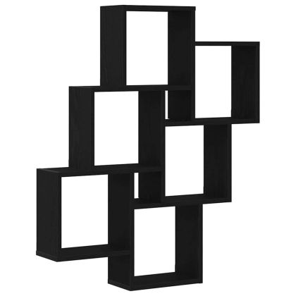 Стенен рафт с рафт Черния дъб 78 x 15 x 92 см Инженерно дърво