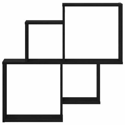 Стенен рафт с рафт Черния дъб 80 x 15 x 78,5 см Инженерно дърво