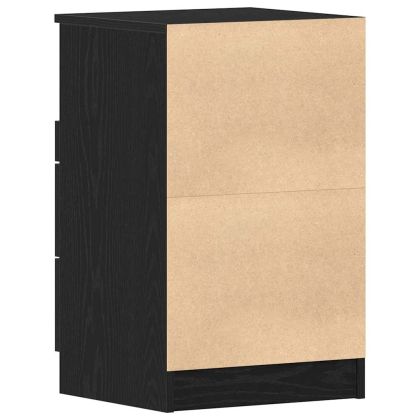 Нощен шкаф с чекмедже Черен дъб 40 x 35 x 65 см Инженерно дърво